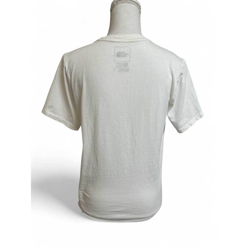THE NORTH FACE Women's S Dome Tee Short Sleeve White Apricot Small - Picture 3 of 6